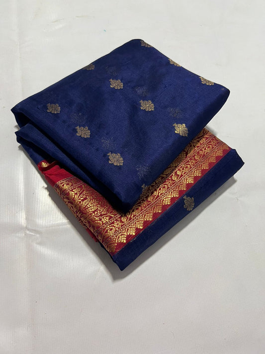 Royal blue Chanderi saree