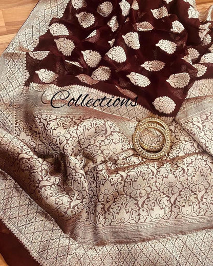 Almaira banarsi zari saree