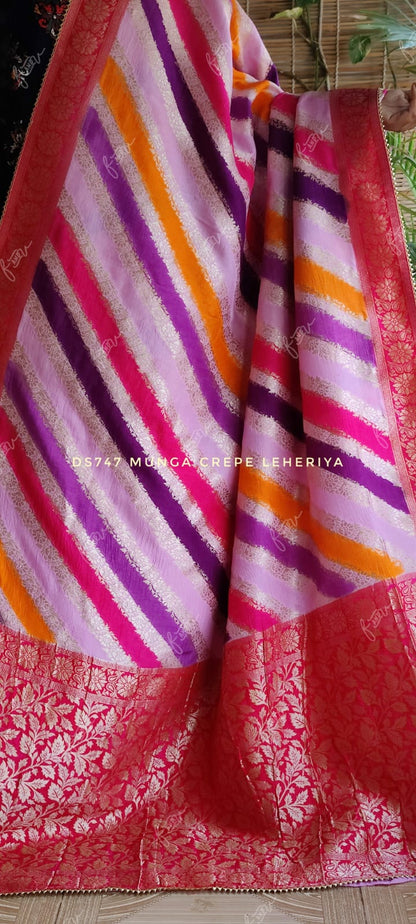 Festival Lehariya Munga saree