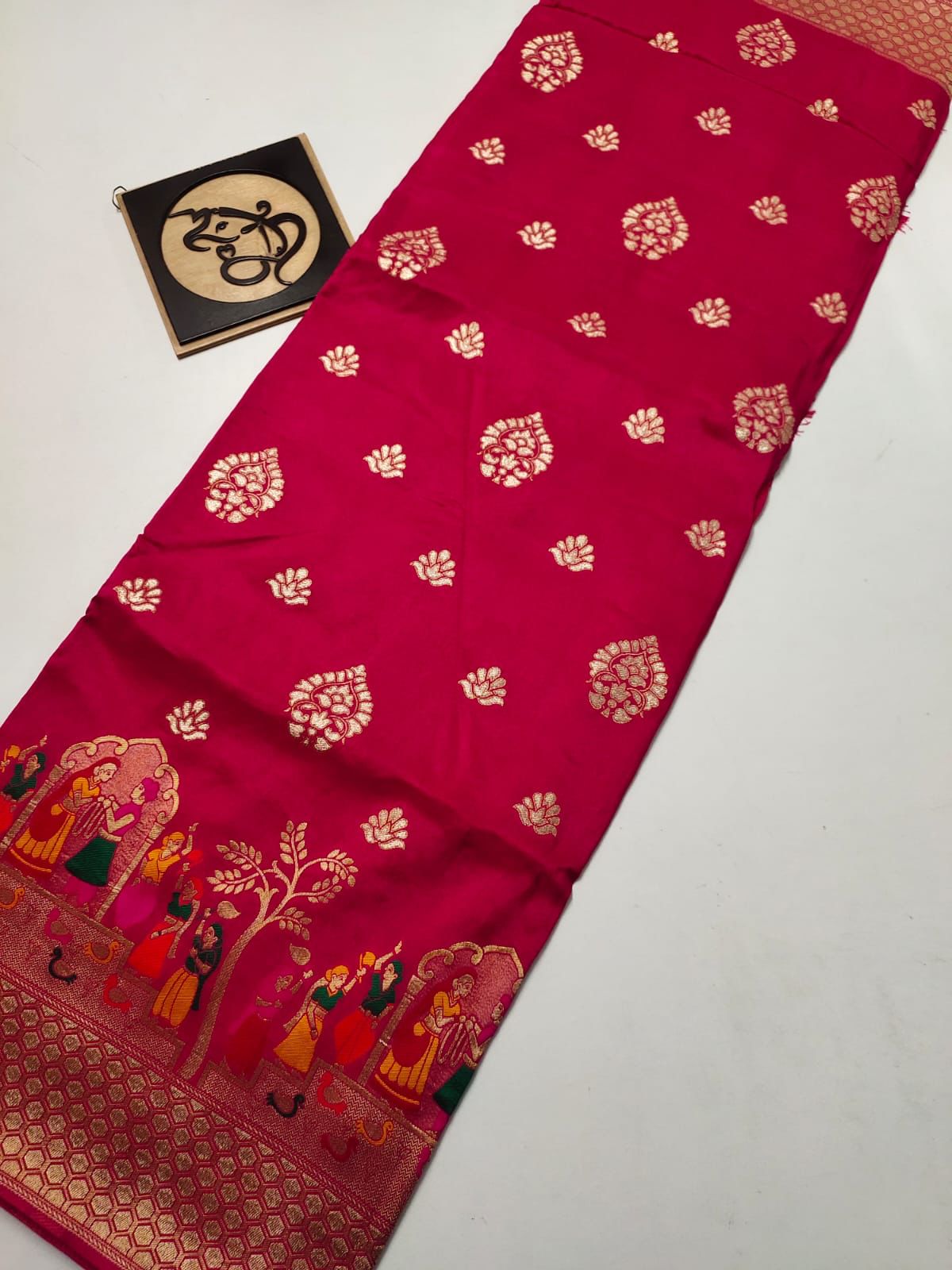 Traditional Indian moonga saree