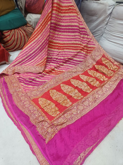 Nasheen banarsi gorgette saree